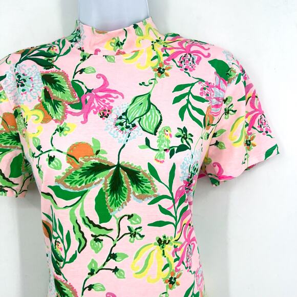 LILLY PULITZER Halle Short Sleeve Dress Medium Via Amore Spritzer Tropical NWOT - Picture 7 of 13